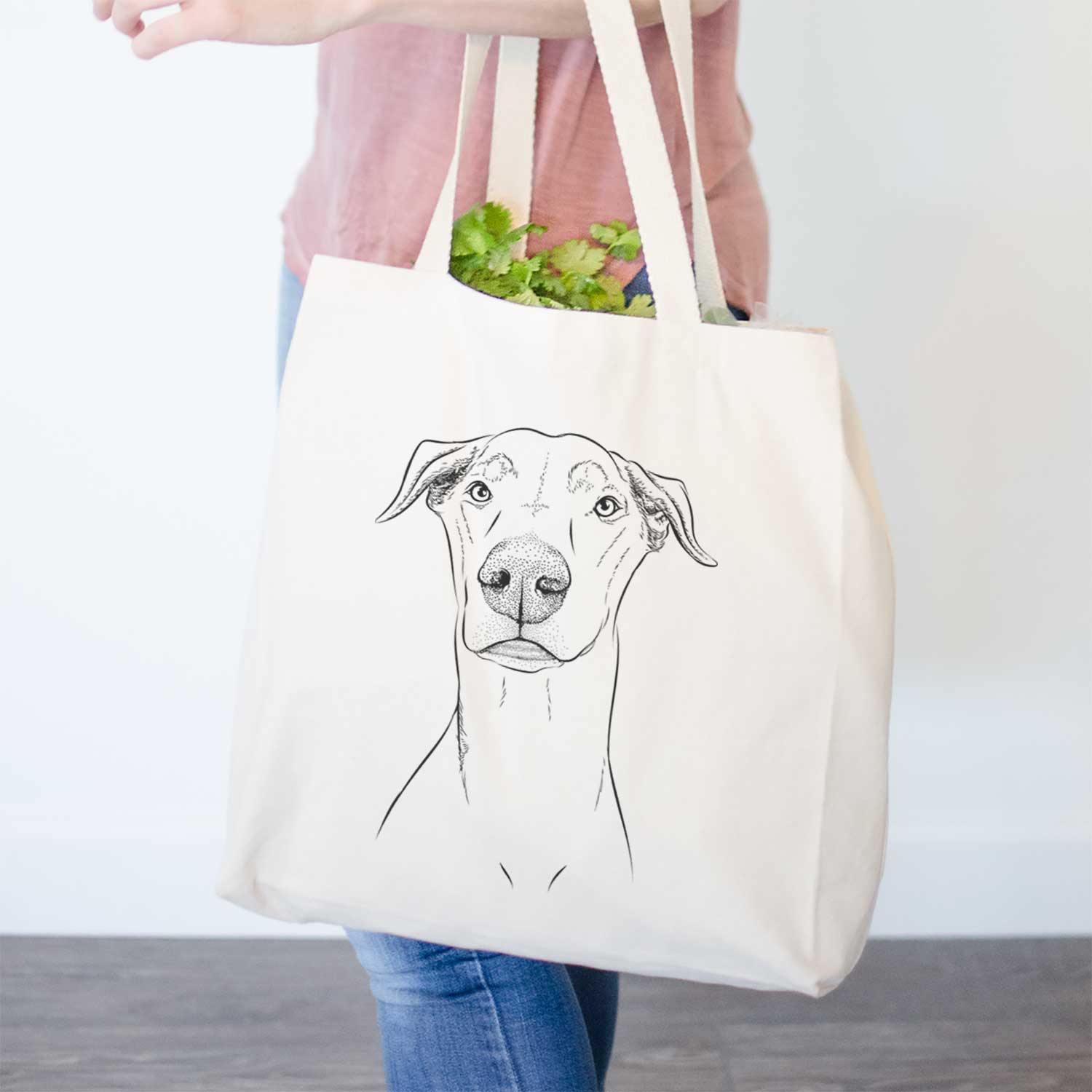 Walter the White Doberman Rescue - Tote Bag