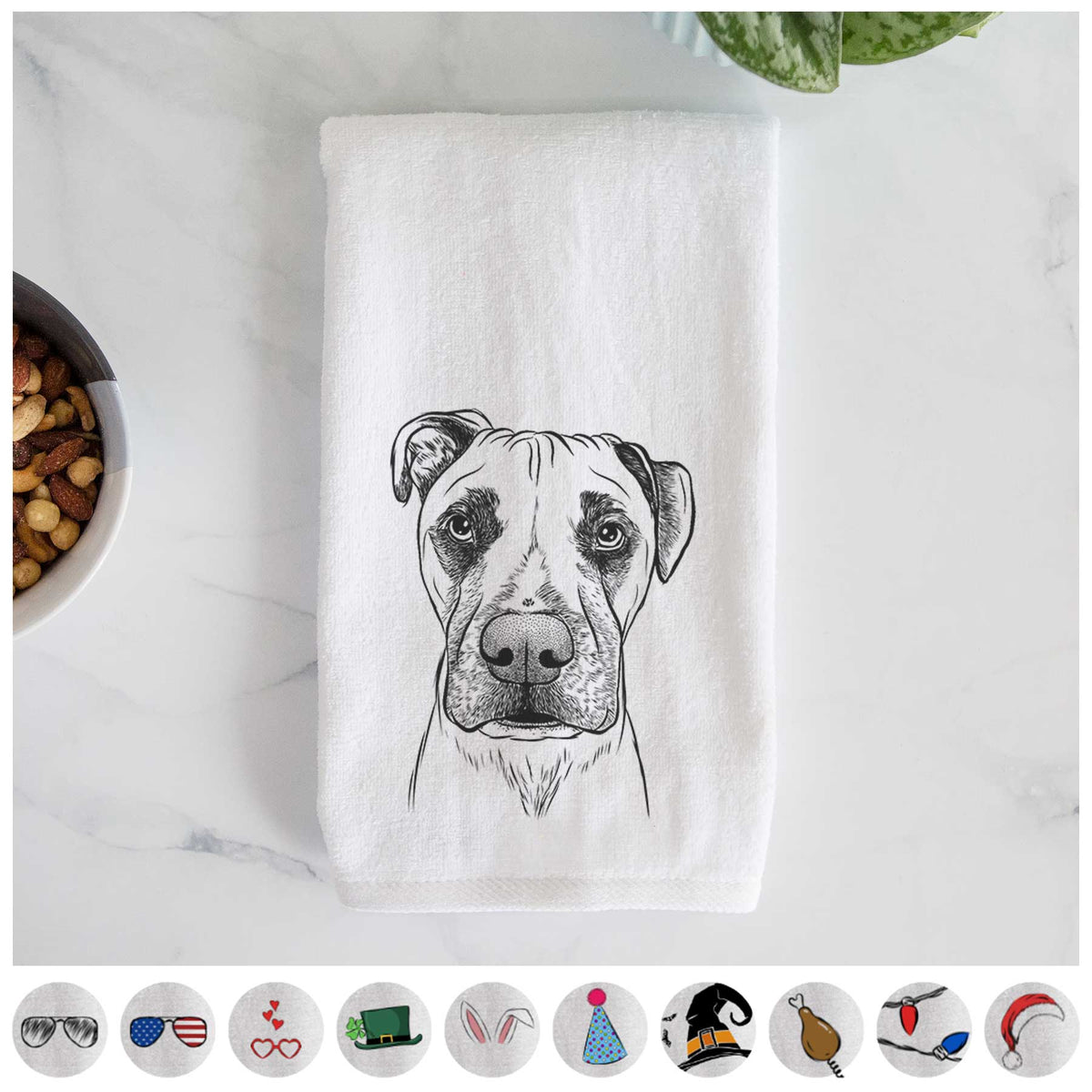 Waylon the Boxane Decorative Hand Towel