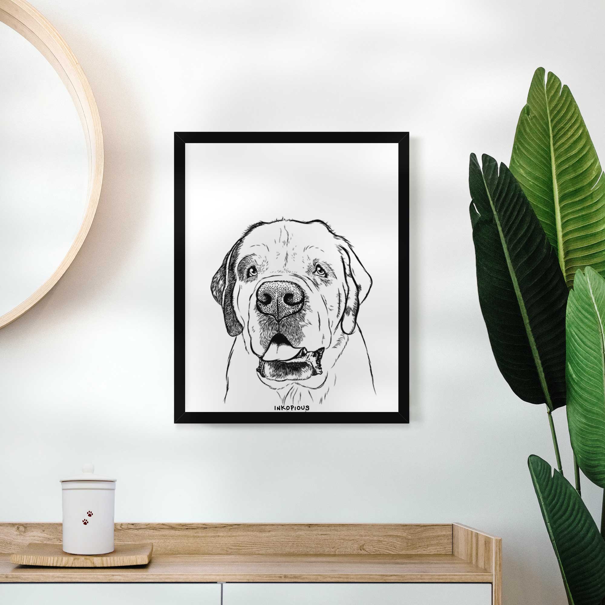 Wendy the Saint Bernard Art Print