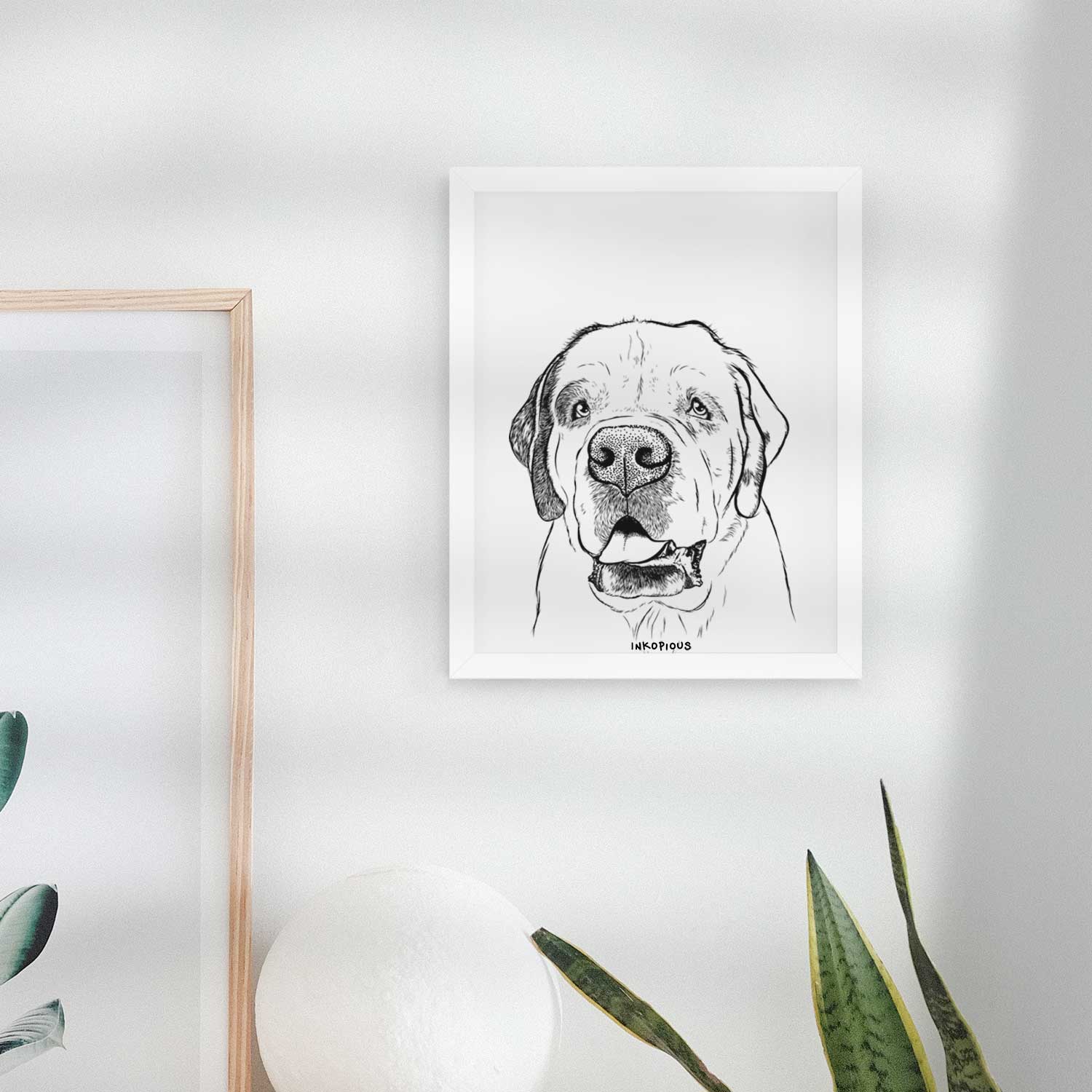 Wendy the Saint Bernard Art Print