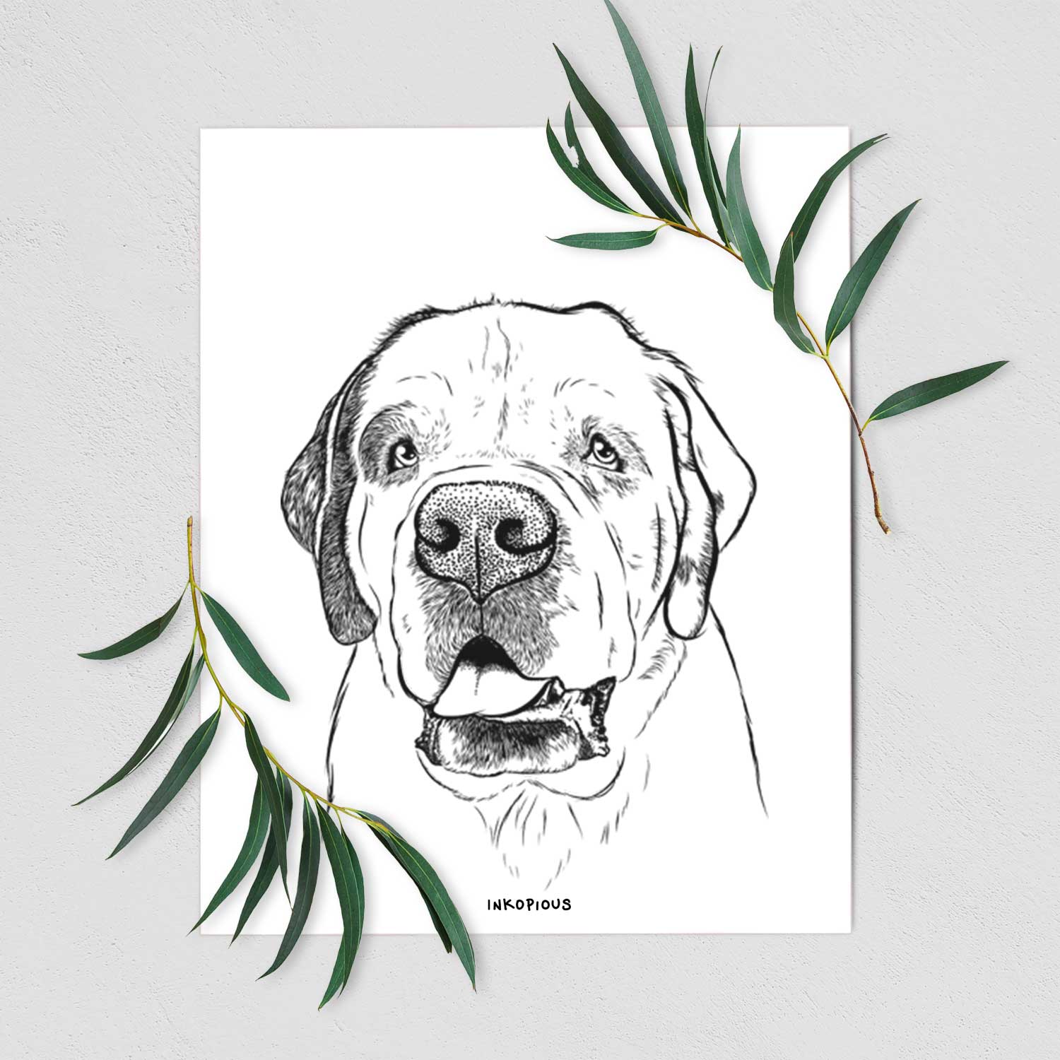 Wendy the Saint Bernard Art Print