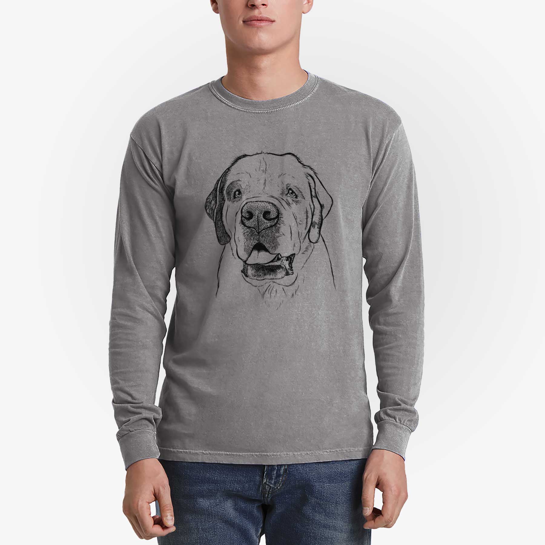 Bare Wendy the Saint Bernard - Heavyweight 100% Cotton Long Sleeve