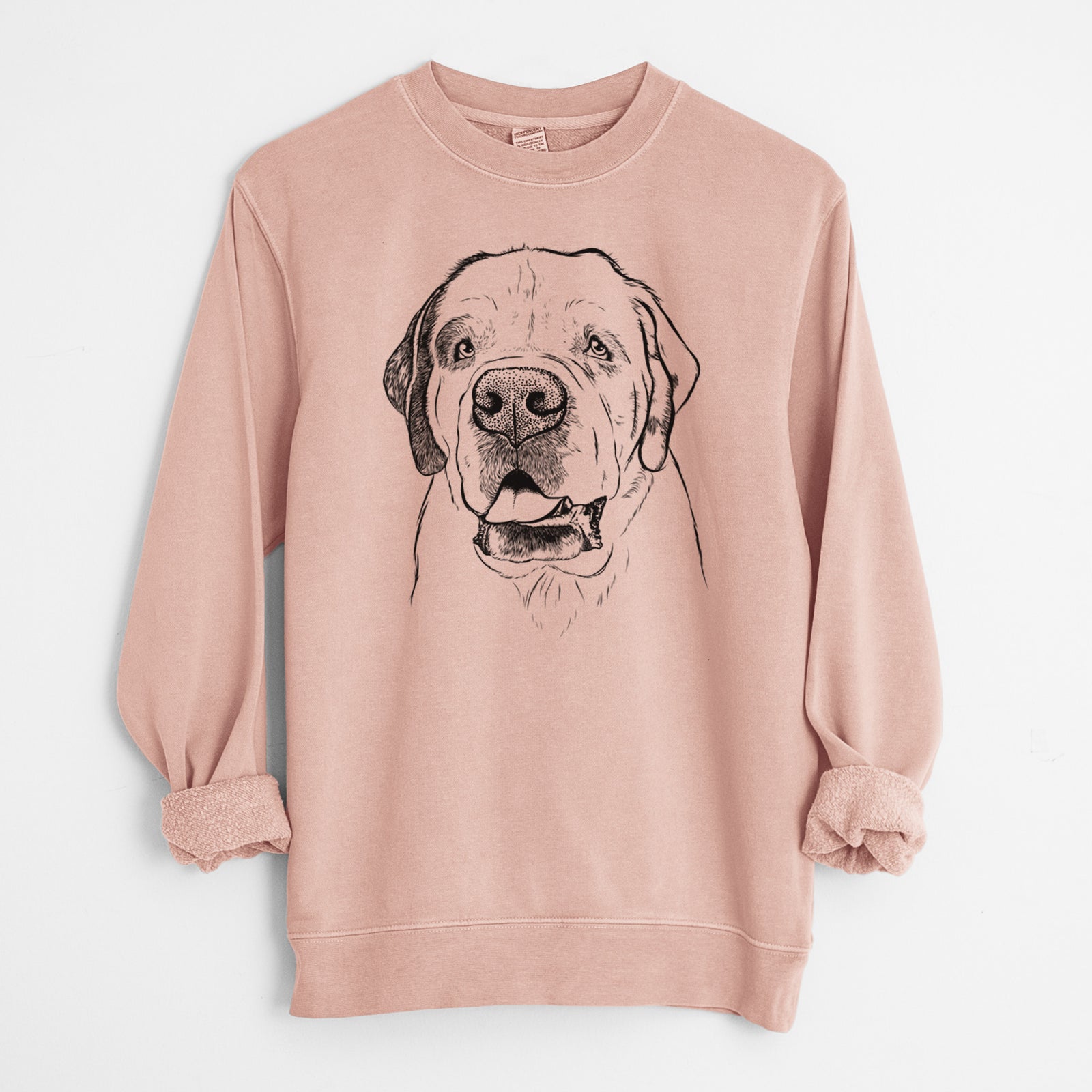 Bare Wendy the Saint Bernard - Unisex Pigment Dyed Crew Sweatshirt