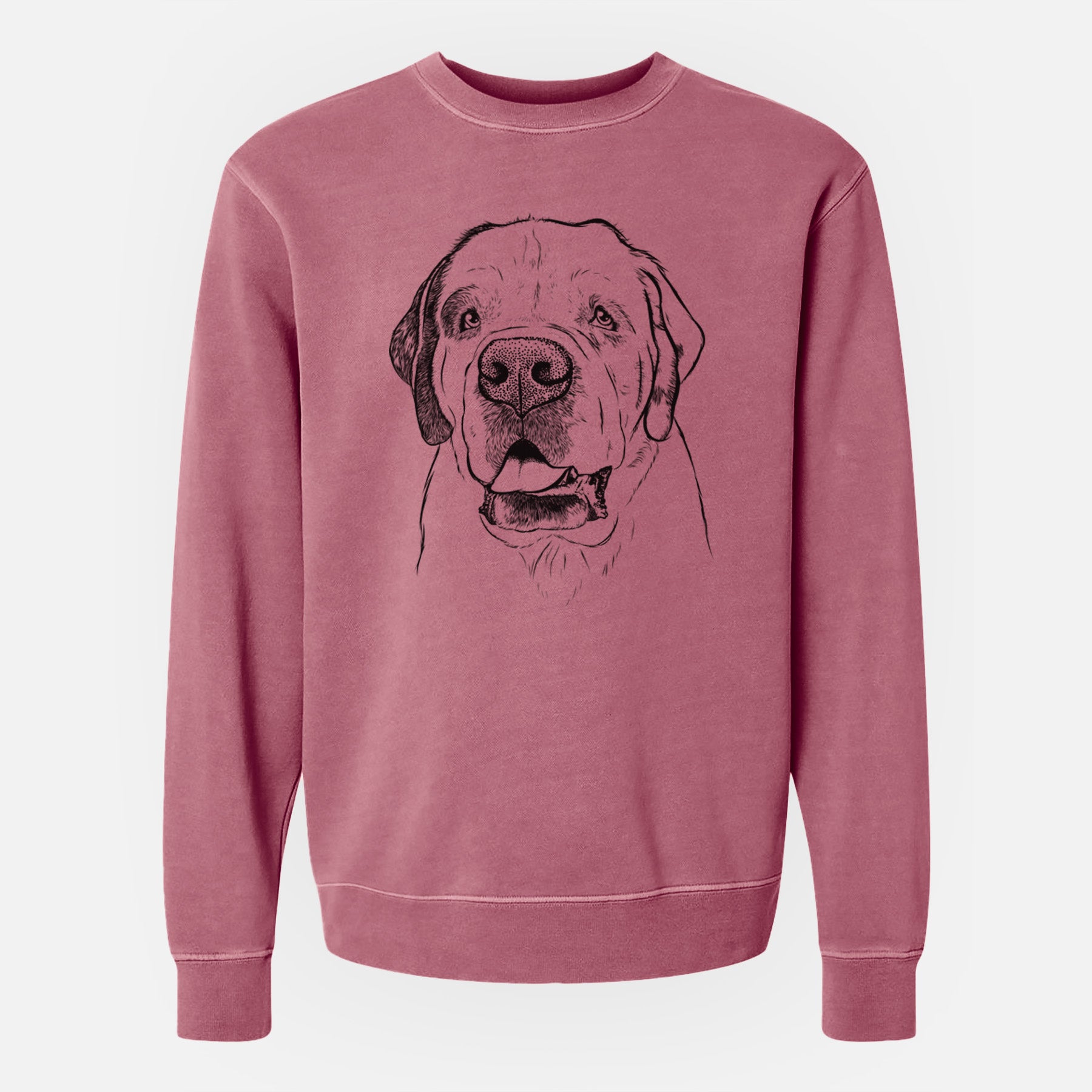 Bare Wendy the Saint Bernard - Unisex Pigment Dyed Crew Sweatshirt