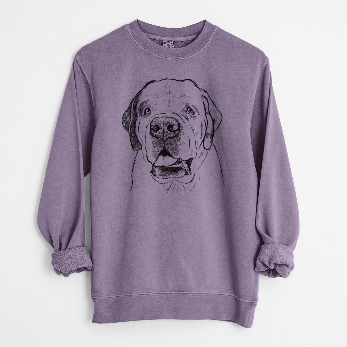 Bare Wendy the Saint Bernard - Unisex Pigment Dyed Crew Sweatshirt