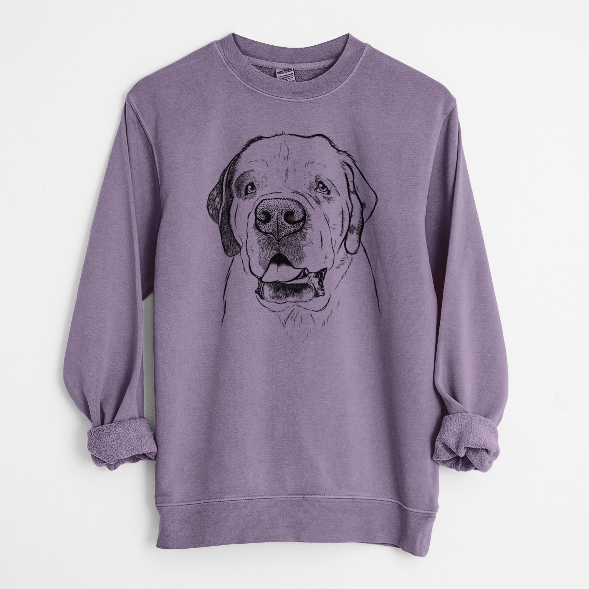 Bare Wendy the Saint Bernard - Unisex Pigment Dyed Crew Sweatshirt