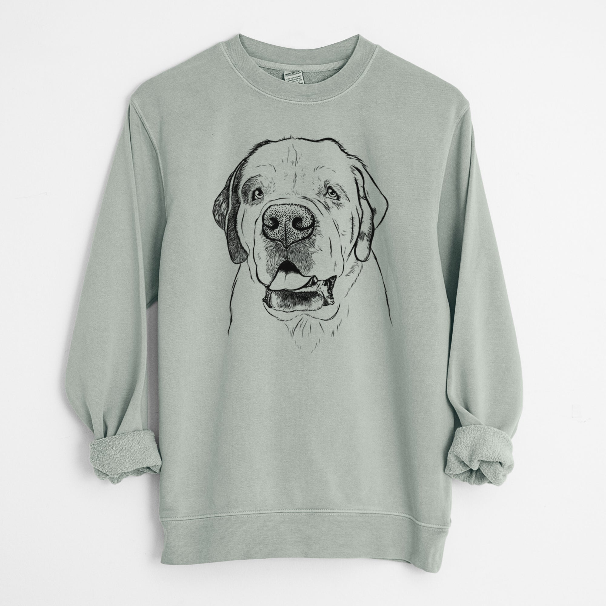 Bare Wendy the Saint Bernard - Unisex Pigment Dyed Crew Sweatshirt