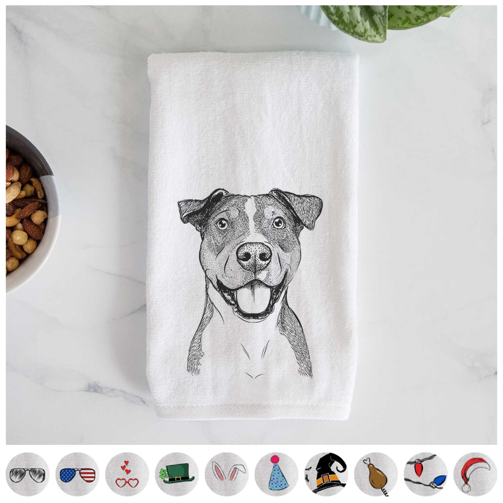 Wendy the Mixed Breed Decorative Hand Towel