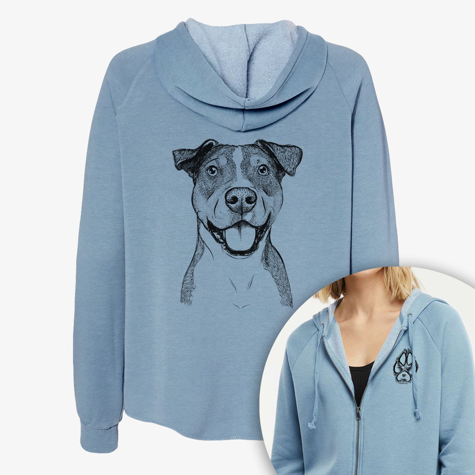 Wendy the Mixed Breed - Women's Cali Wave Zip-Up Sweatshirt