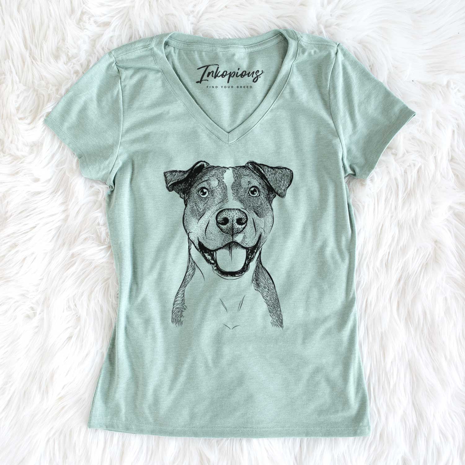 Bare Wendy the Mixed Breed - Women's V-neck Shirt