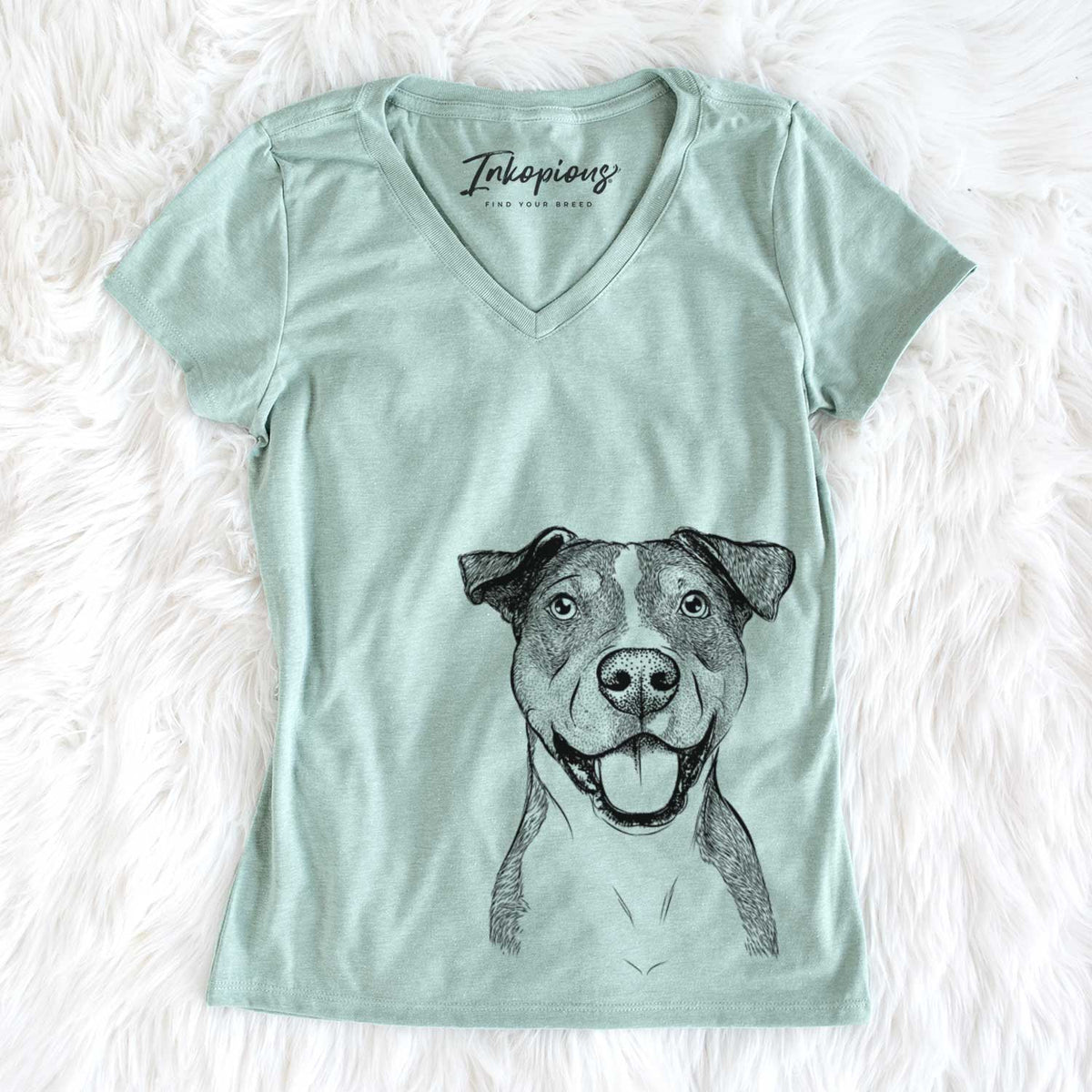 Bare Wendy the Mixed Breed - Women's V-neck Shirt