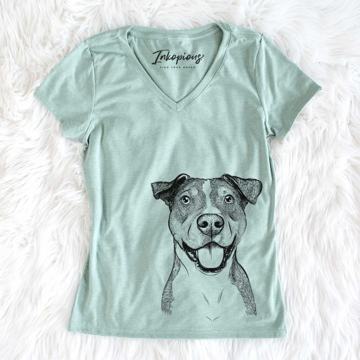 Bare Wendy the Mixed Breed - Women's V-neck Shirt