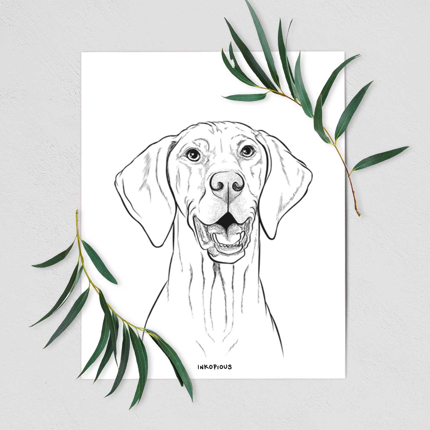 Wesley the Vizsla Art Print