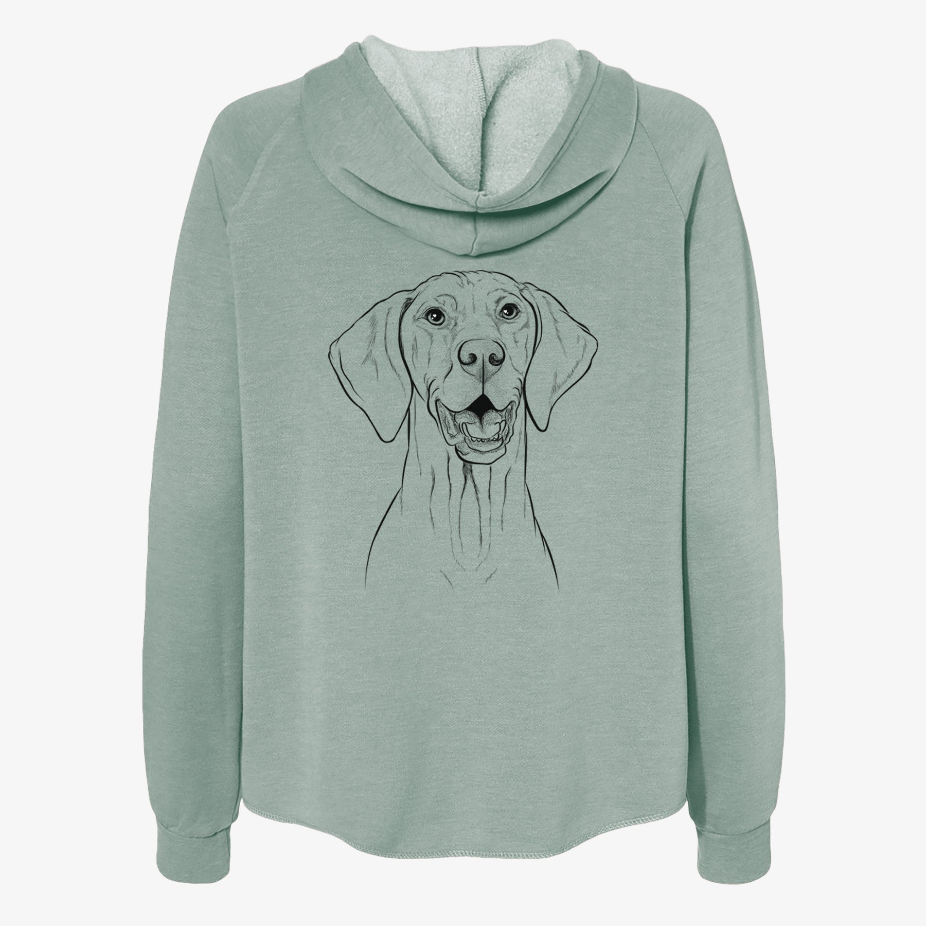 Wesley the Vizsla - Women's Cali Wave Zip-Up Sweatshirt