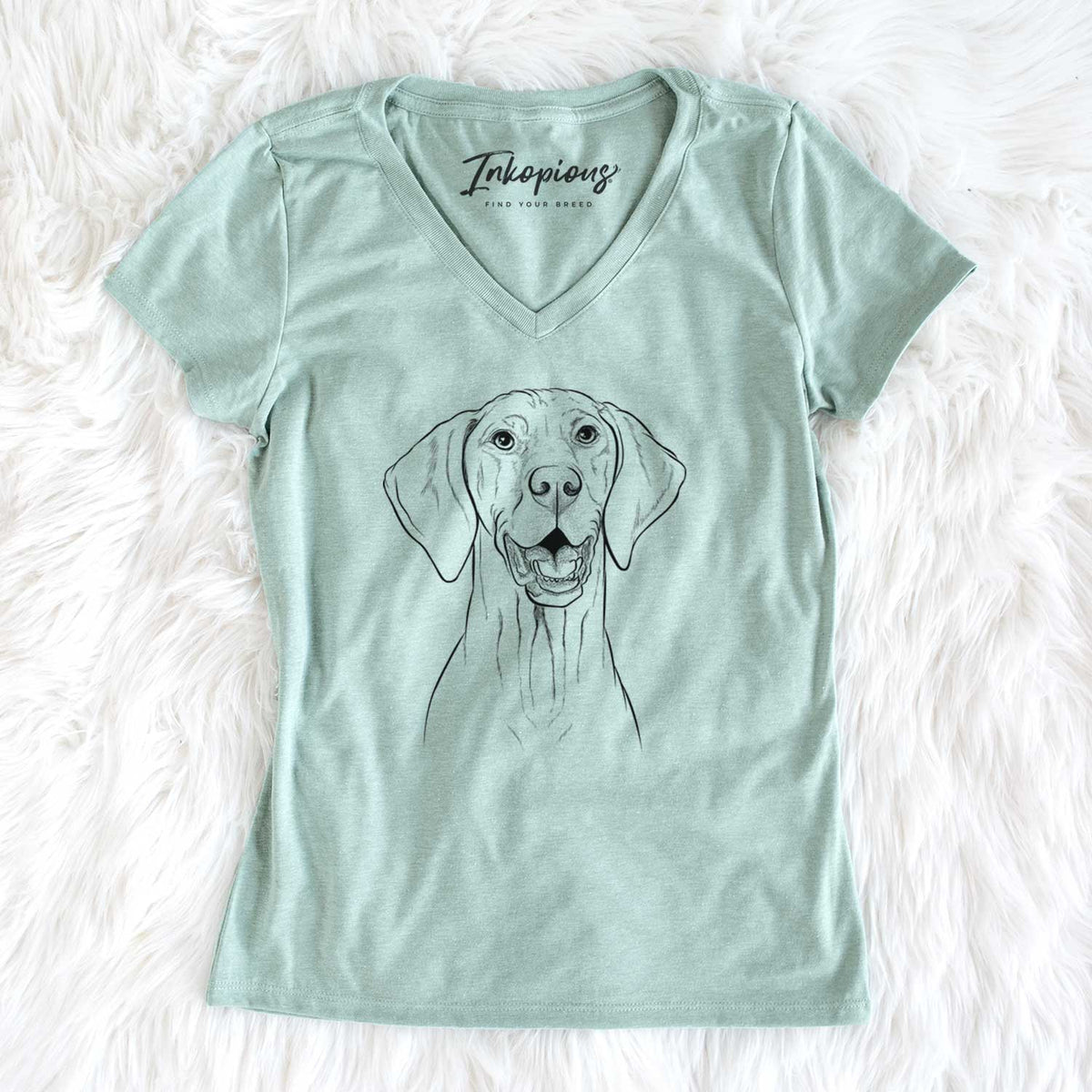 Bare Wesley the Vizsla - Women&#39;s V-neck Shirt