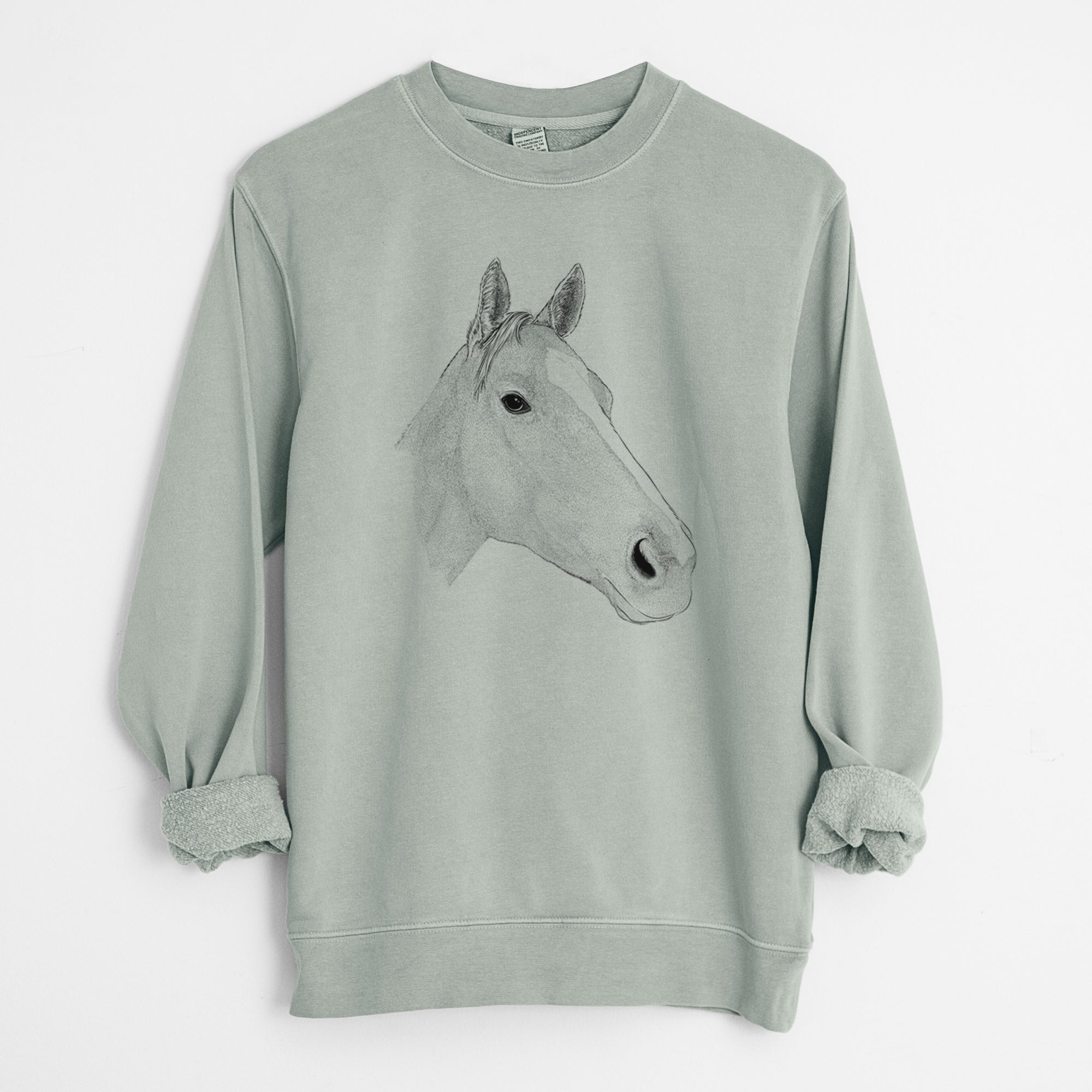 Bare Westley the Horse - Unisex Pigment Dyed Crew Sweatshirt