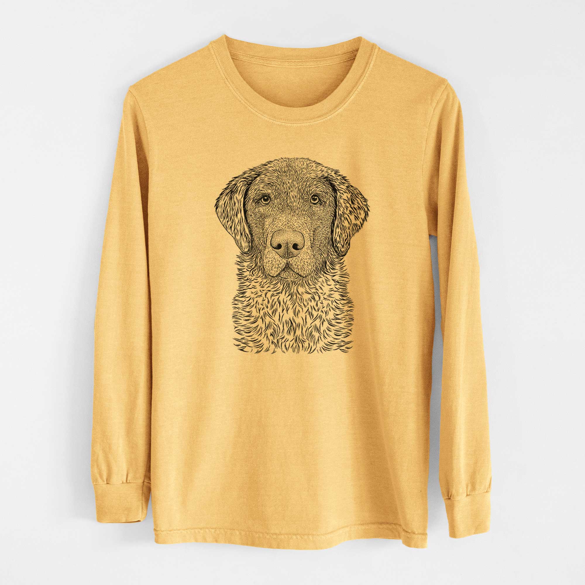 Bare Whiskey the Chocolate Lab - Heavyweight 100% Cotton Long Sleeve