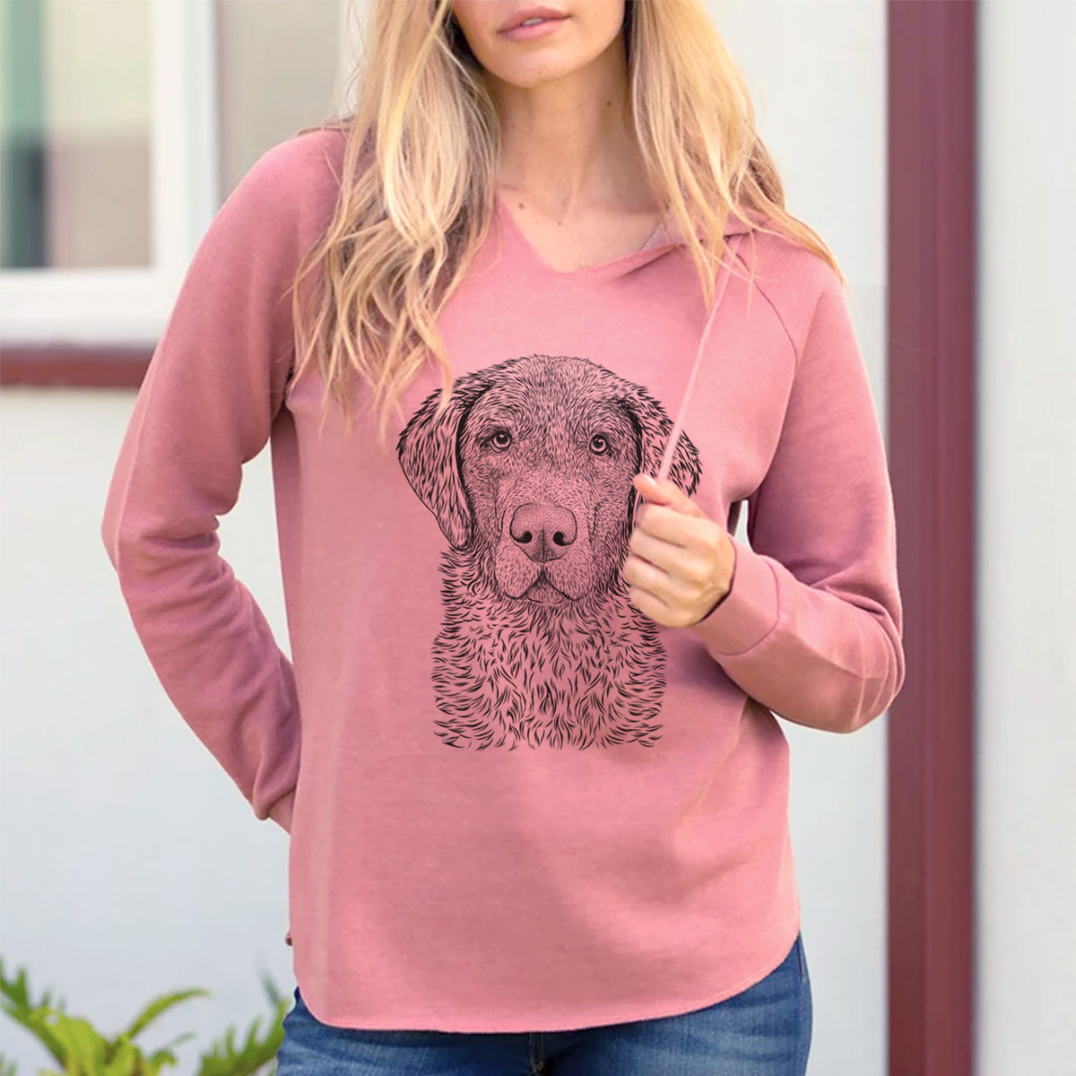 Bare Whiskey the Chocolate Lab - Cali Wave Hooded Sweatshirt