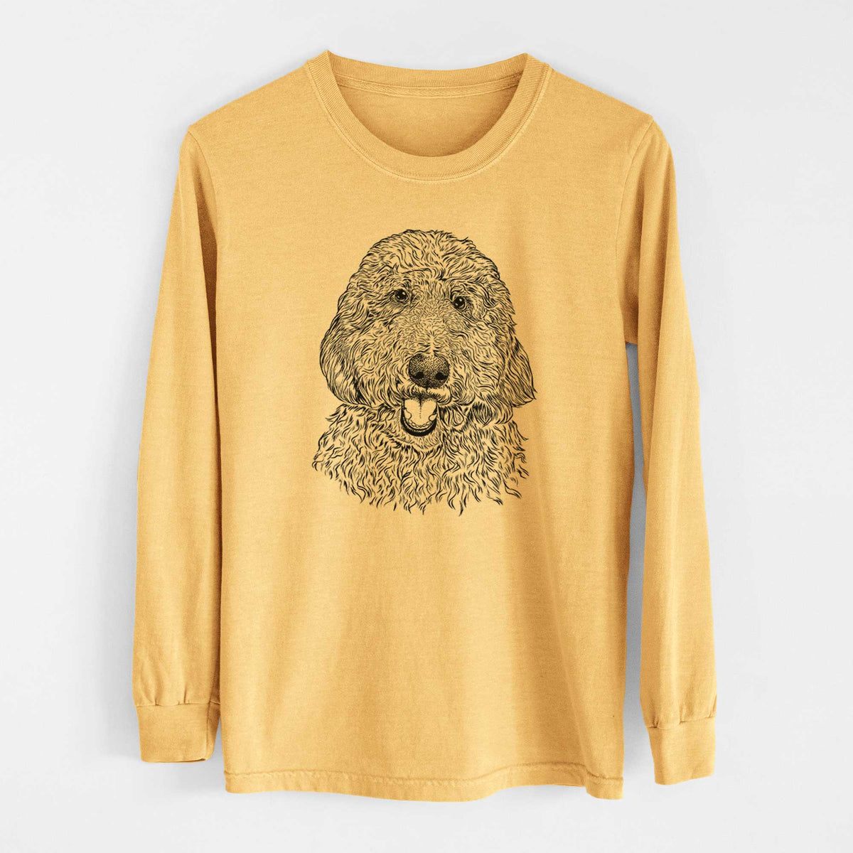 Bare Whisper the Goldendoodle - Heavyweight 100% Cotton Long Sleeve