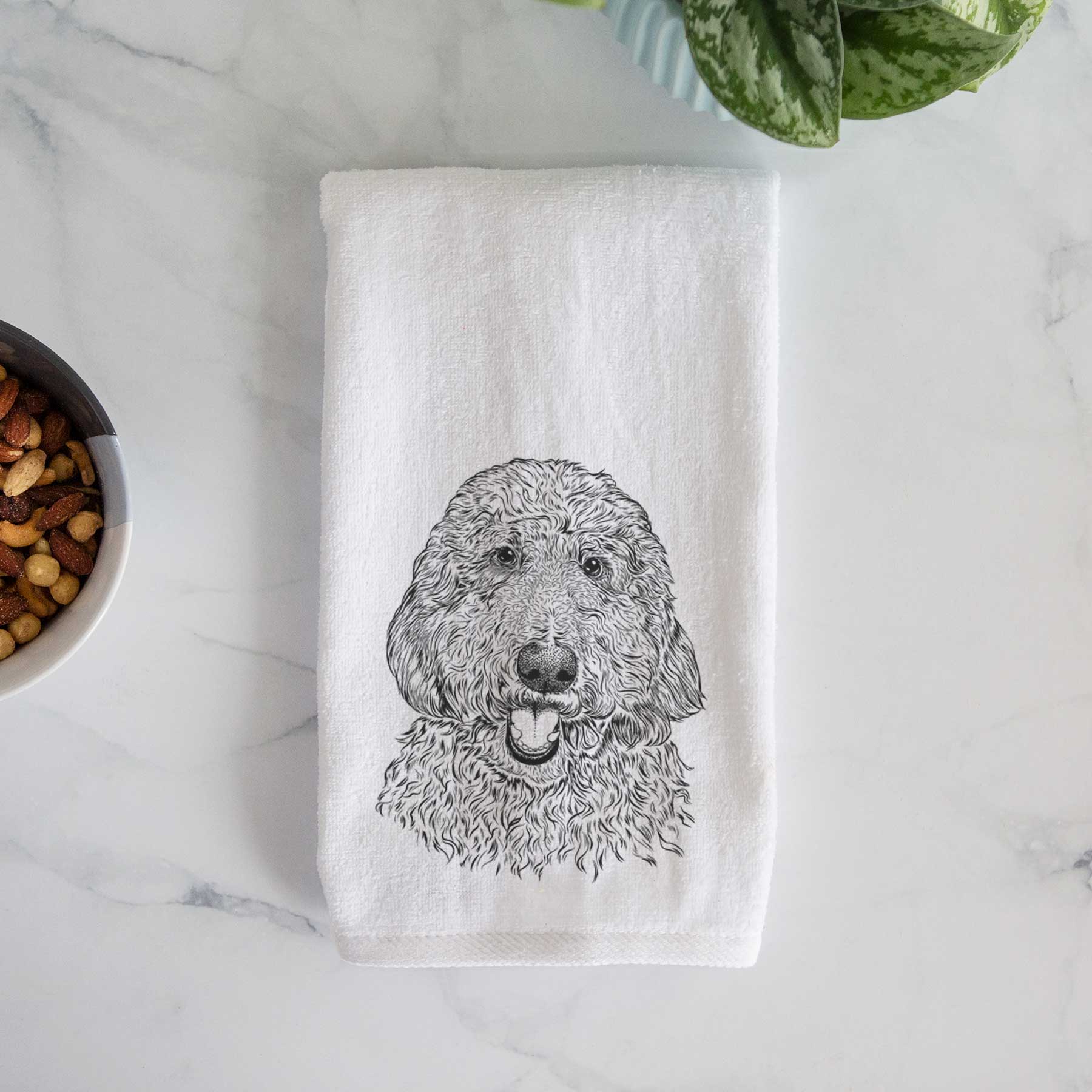 Whisper the Goldendoodle Decorative Hand Towel