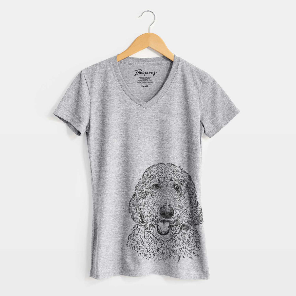 Bare Whisper the Goldendoodle - Women's V-neck Shirt