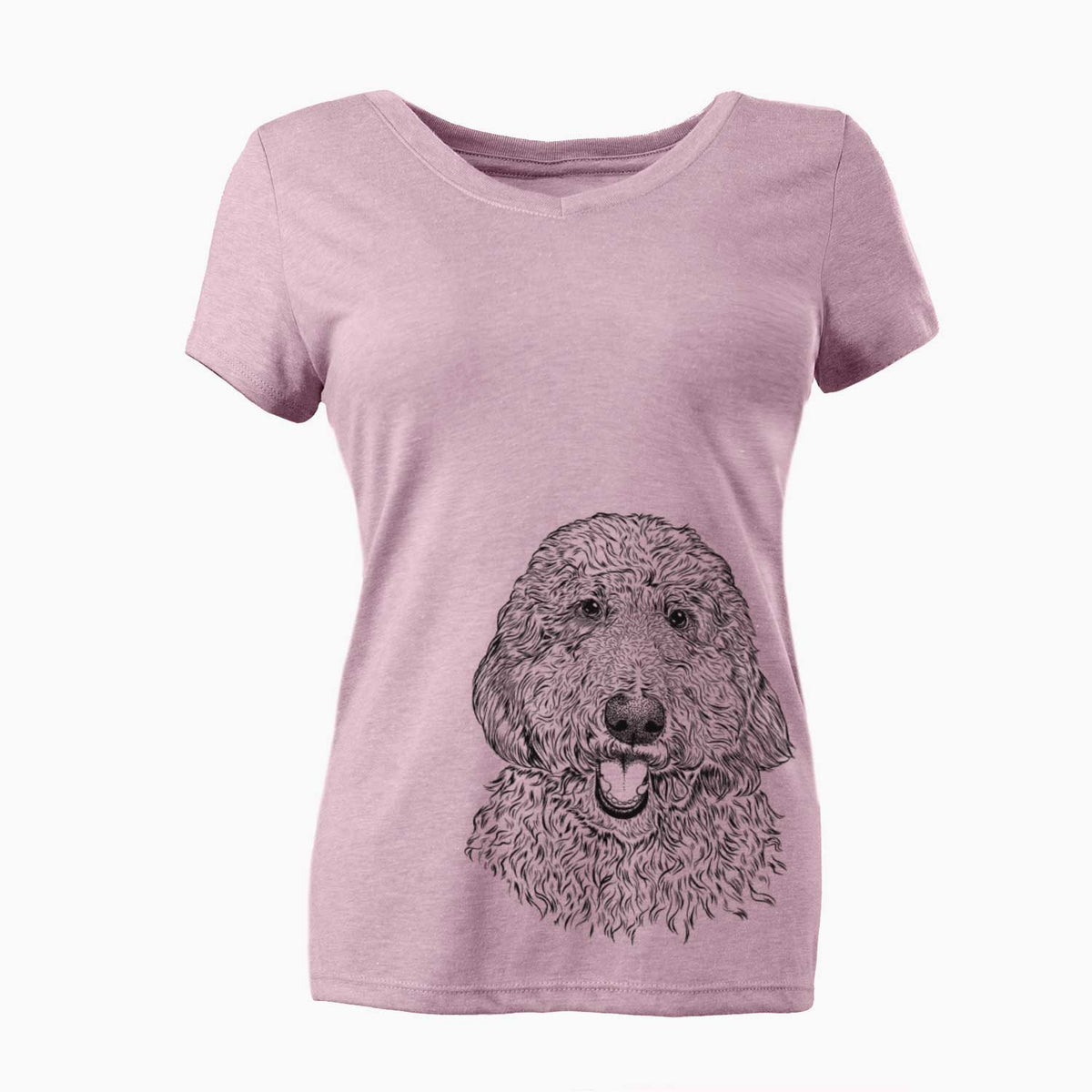 Bare Whisper the Goldendoodle - Women's V-neck Shirt
