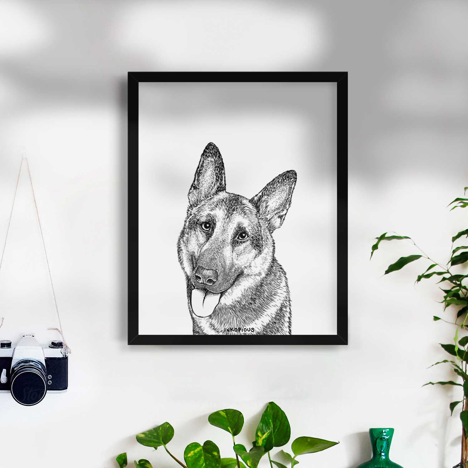 Whitaker the German Shepherd Art Print