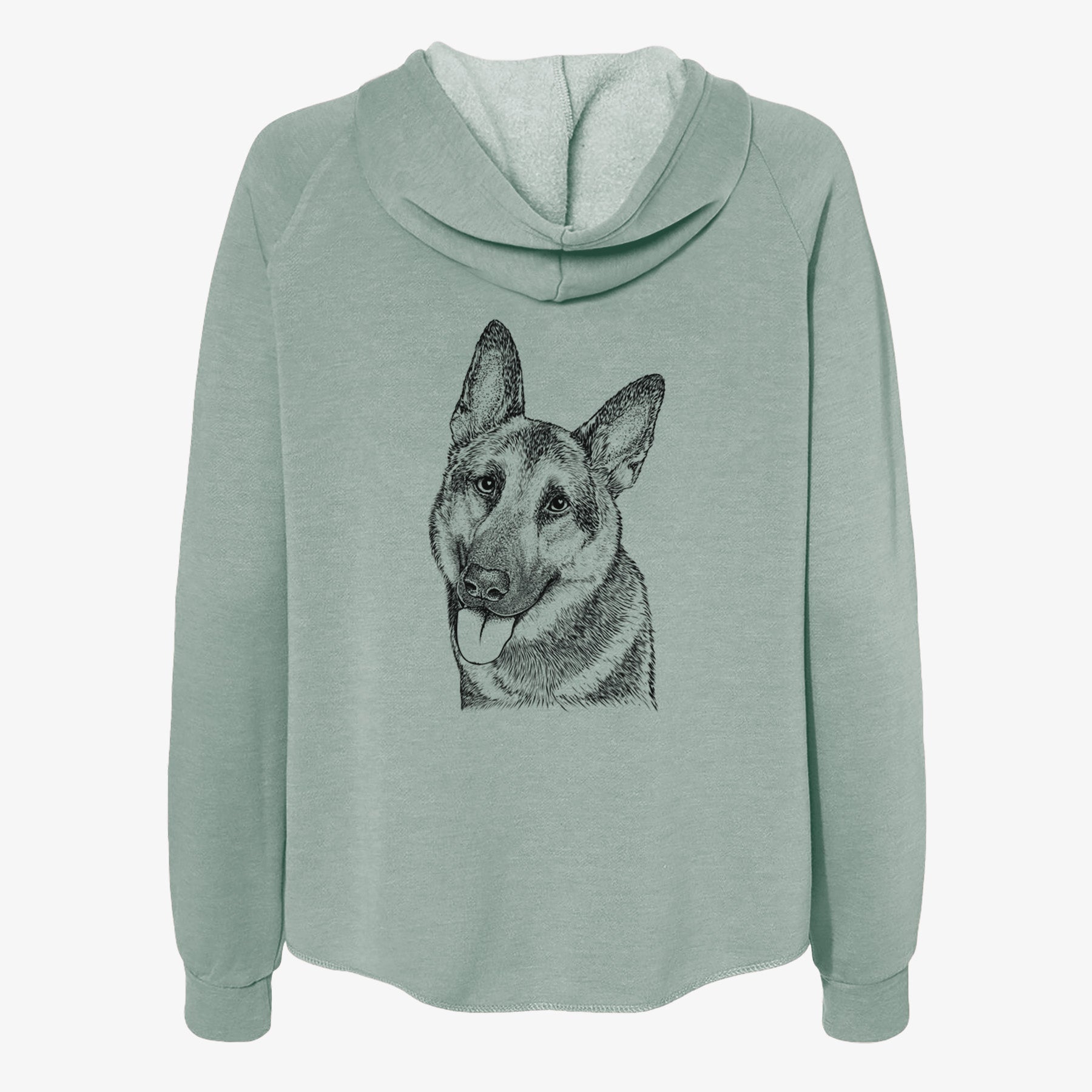 Whitaker the German Shepherd - Women's Cali Wave Zip-Up Sweatshirt