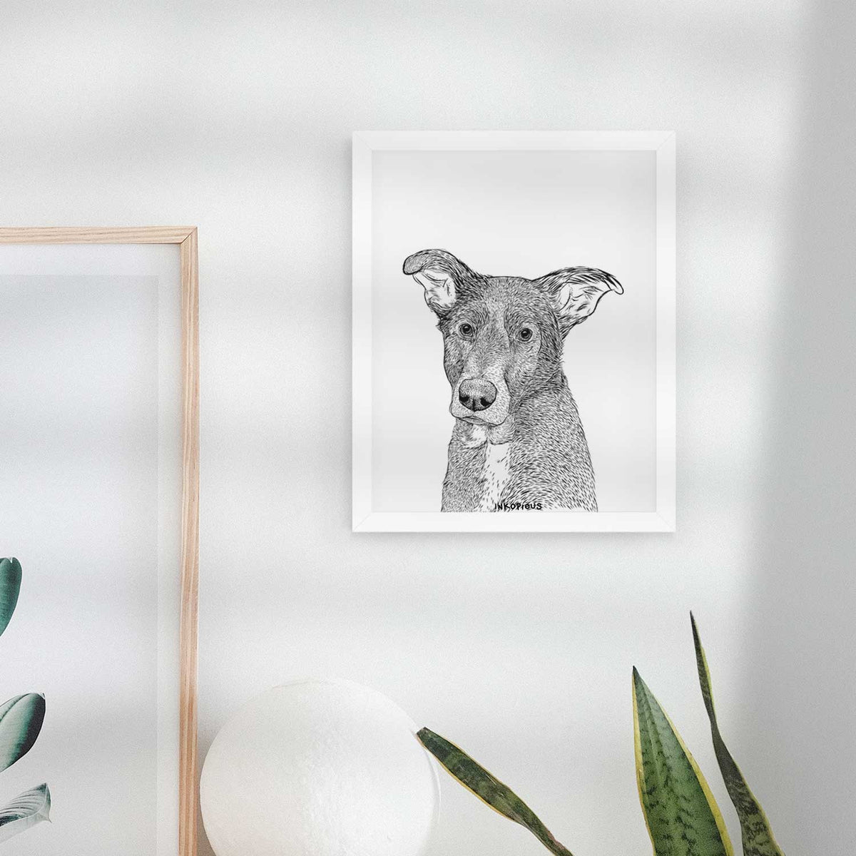 Wilbur the Shepherd Mix Art Print