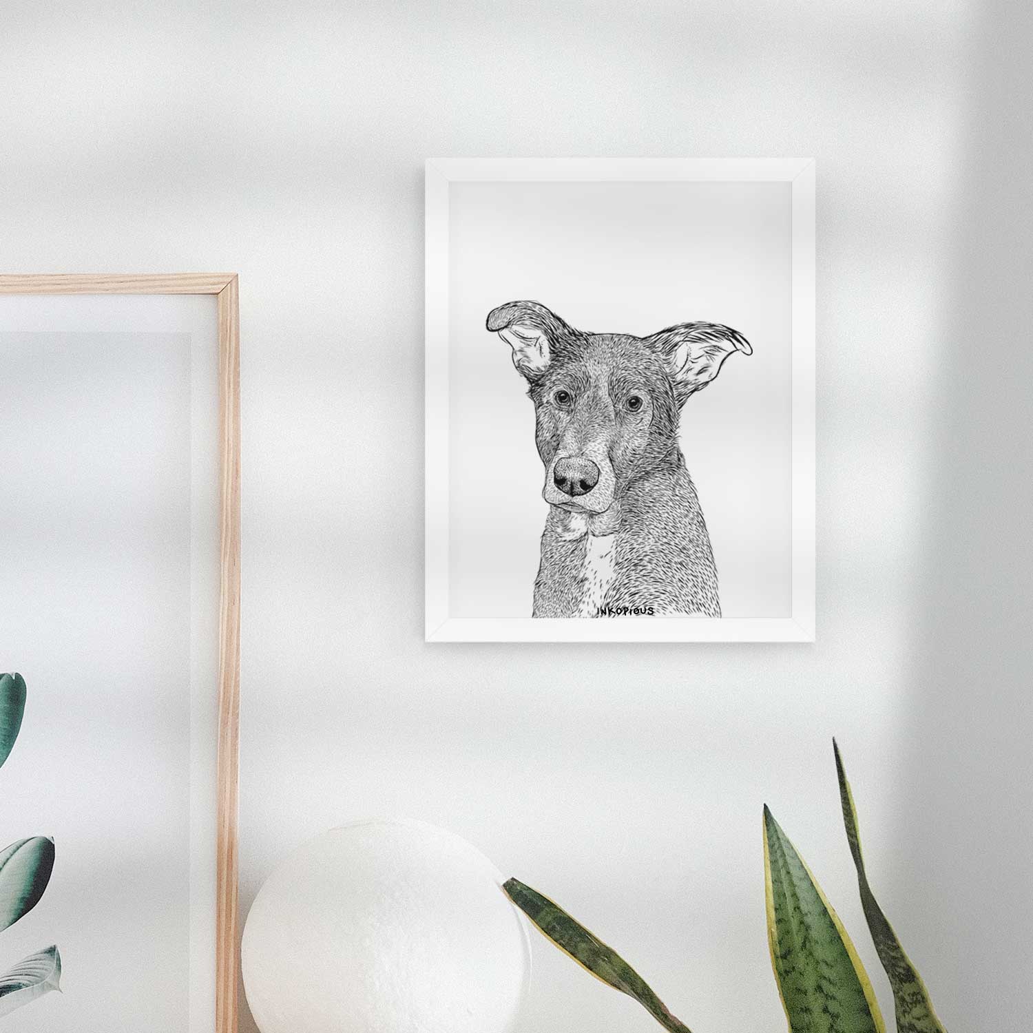 Wilbur the Shepherd Mix Art Print