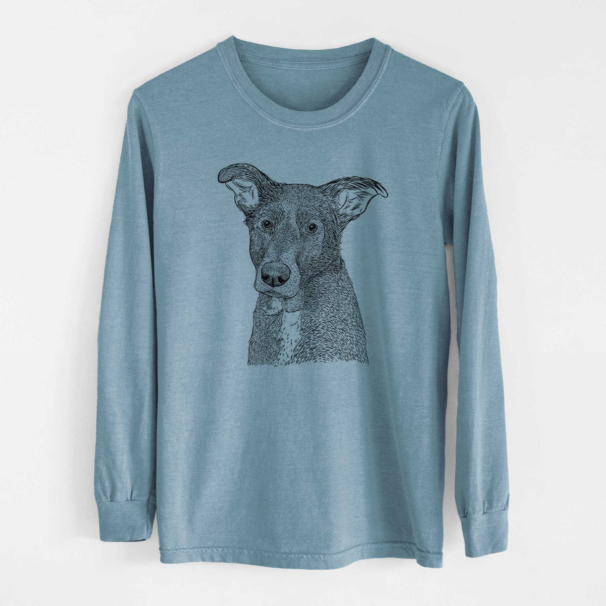 Bare Wilbur the Shepherd Mix - Heavyweight 100% Cotton Long Sleeve