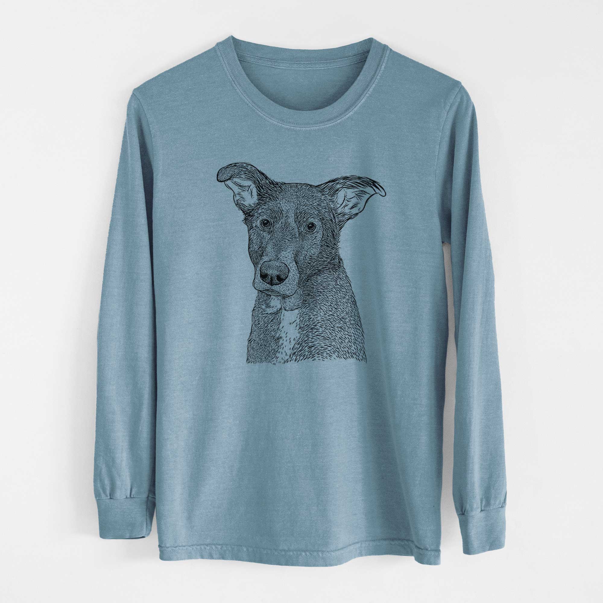 Bare Wilbur the Shepherd Mix - Heavyweight 100% Cotton Long Sleeve