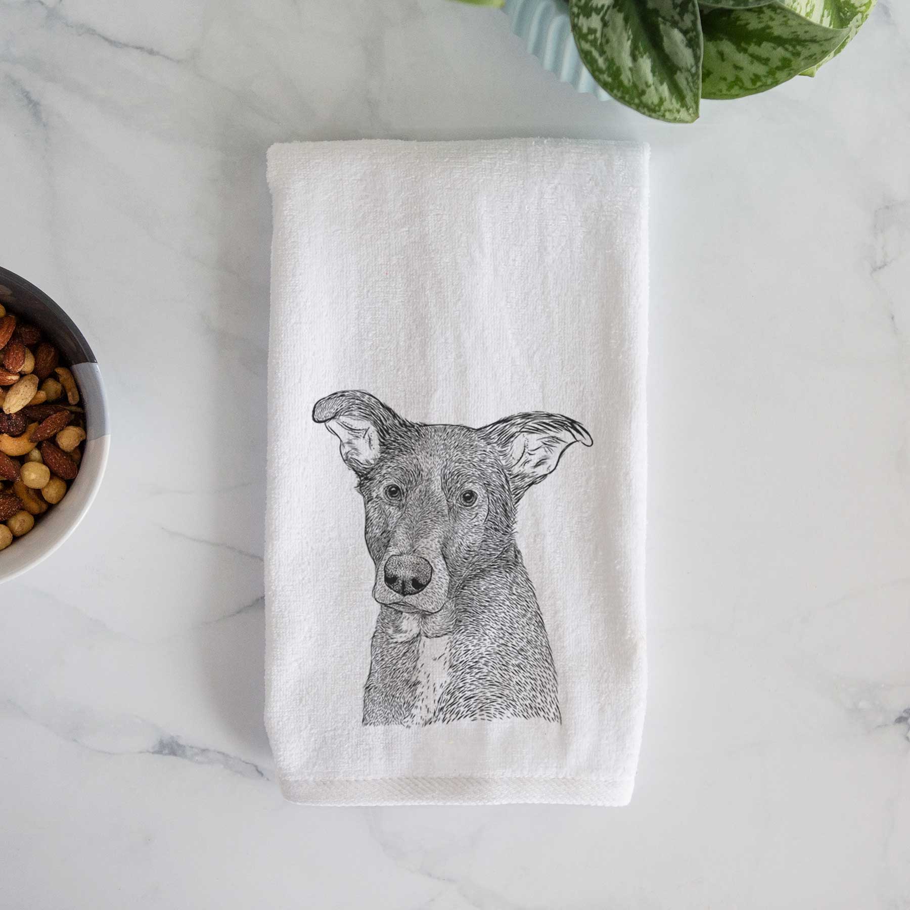 Wilbur the Shepherd Mix Decorative Hand Towel