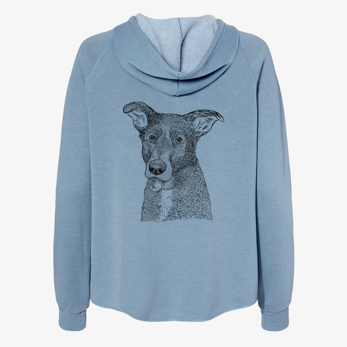 Wilbur the Shepherd Mix - Women's Cali Wave Zip-Up Sweatshirt