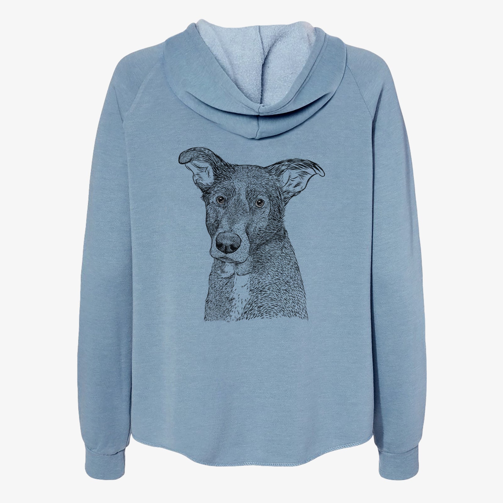 Wilbur the Shepherd Mix - Women's Cali Wave Zip-Up Sweatshirt