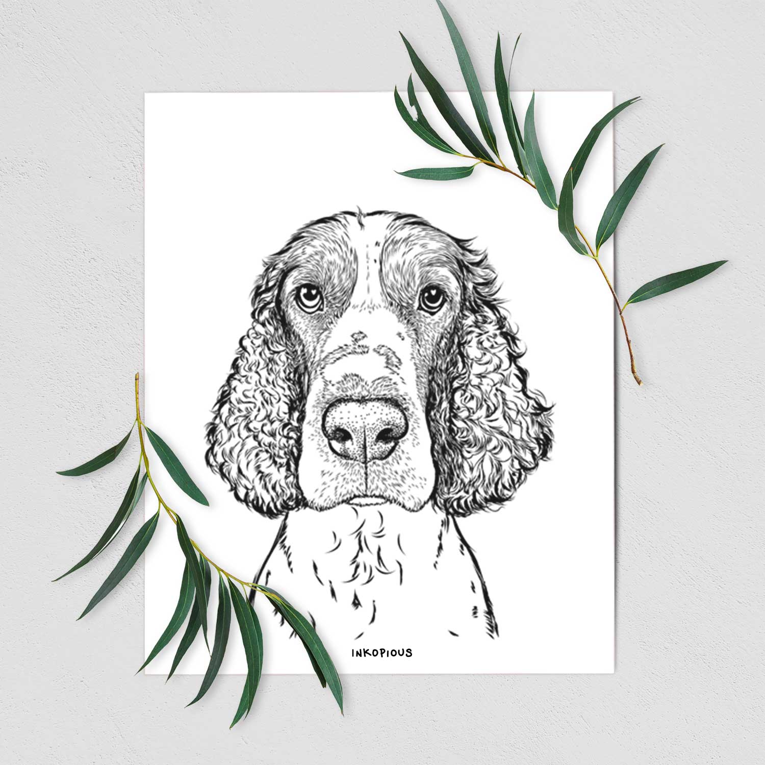 Wilbur the English Springer Spaniel Art Print