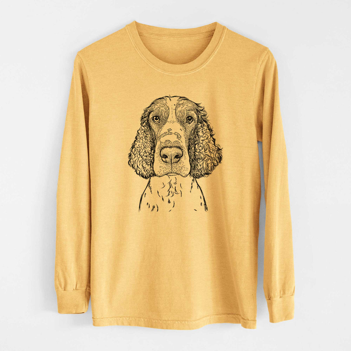 Bare Wilbur the English Springer Spaniel - Heavyweight 100% Cotton Long Sleeve