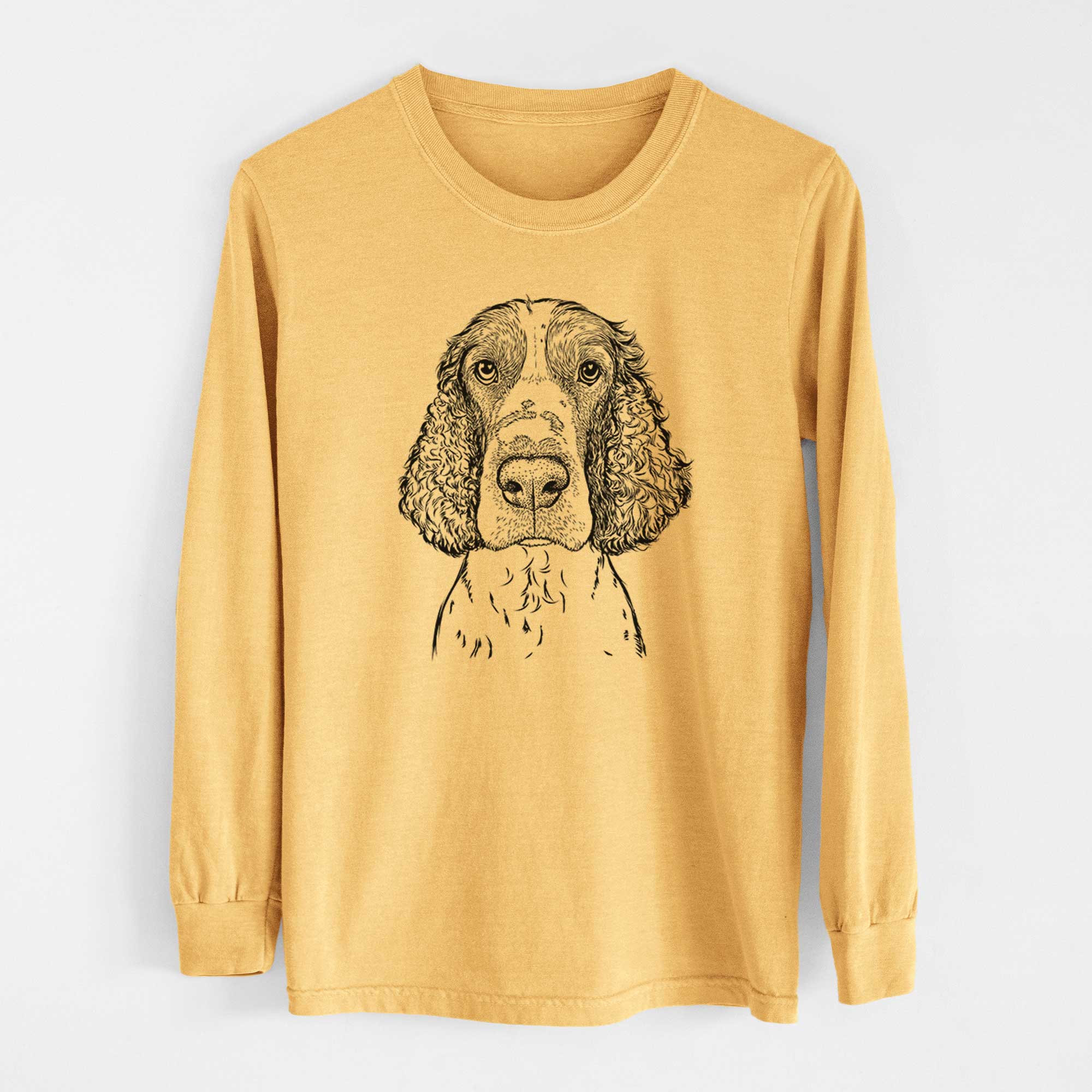 Bare Wilbur the English Springer Spaniel - Heavyweight 100% Cotton Long Sleeve