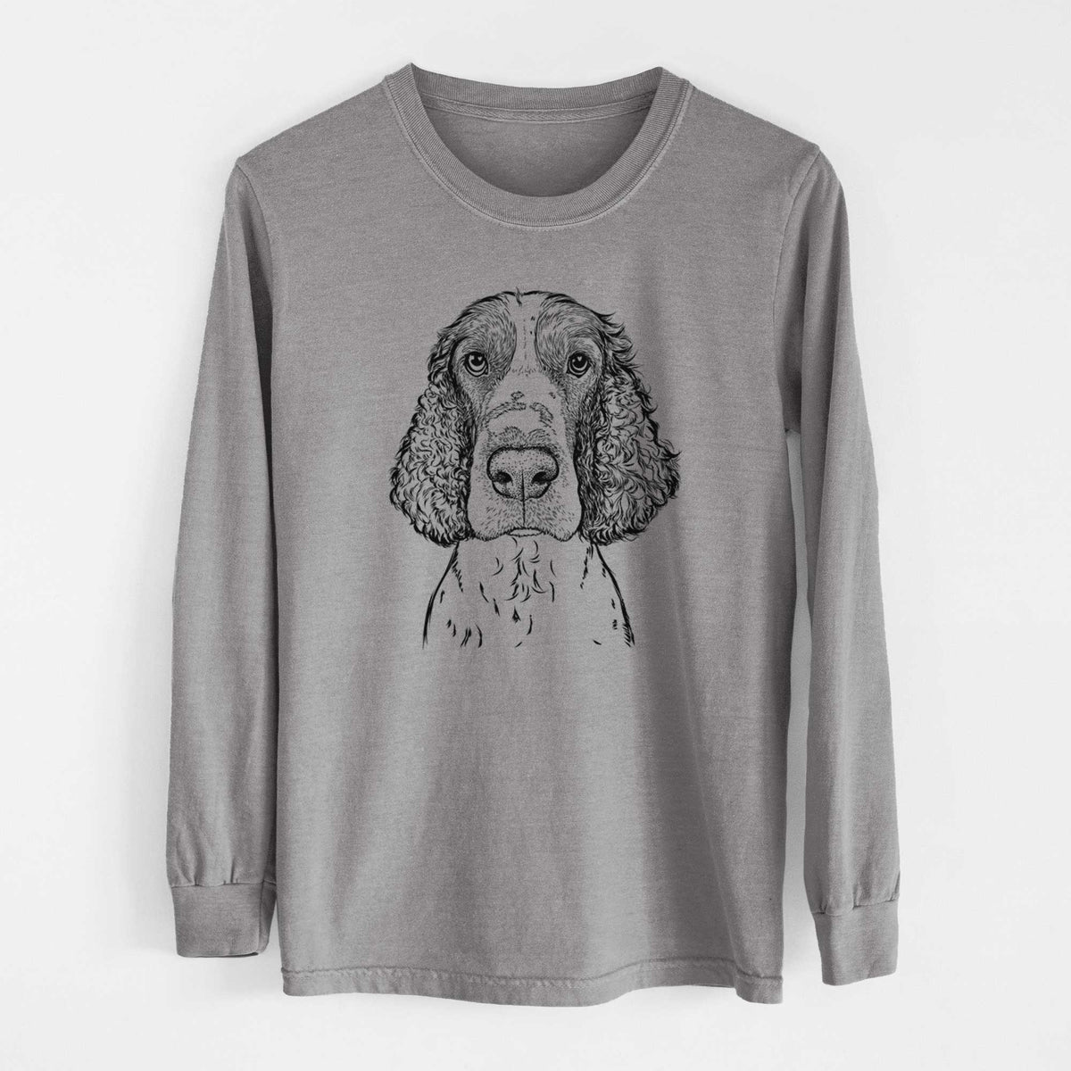 Bare Wilbur the English Springer Spaniel - Heavyweight 100% Cotton Long Sleeve