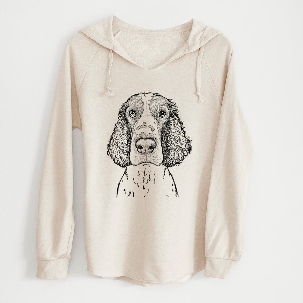 Bare Wilbur the English Springer Spaniel - Cali Wave Hooded Sweatshirt