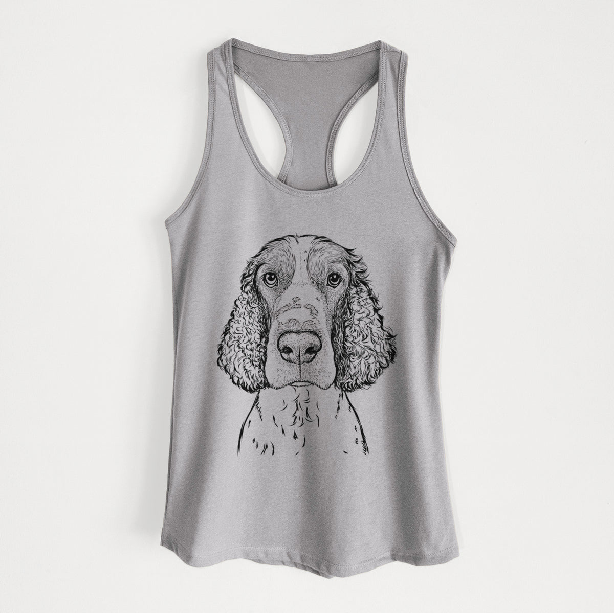 Wilbur the English Springer Spaniel - Women&#39;s Racerback Tanktop