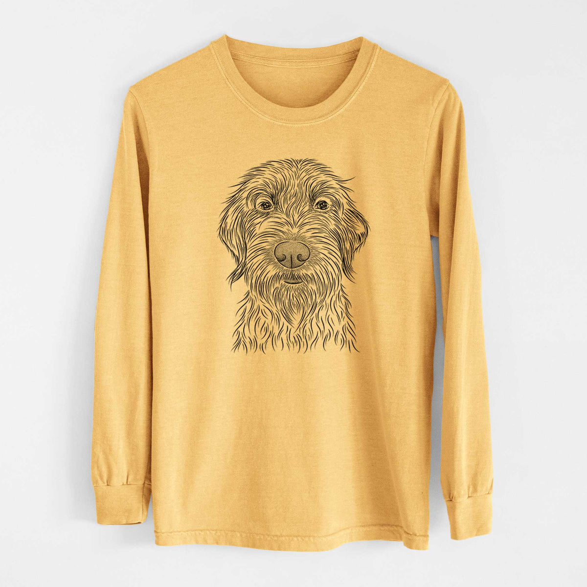 Bare Wilkins the Wirehaired Pointing Griffon - Heavyweight 100% Cotton Long Sleeve