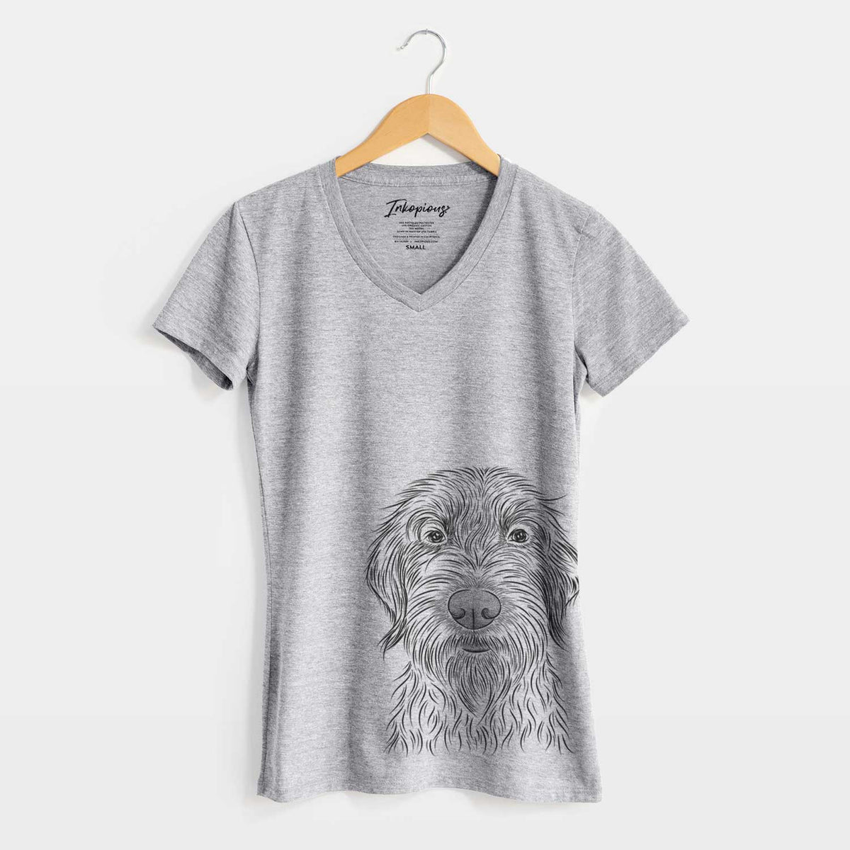 Bare Wilkins the Wirehaired Pointing Griffon - Women's V-neck Shirt