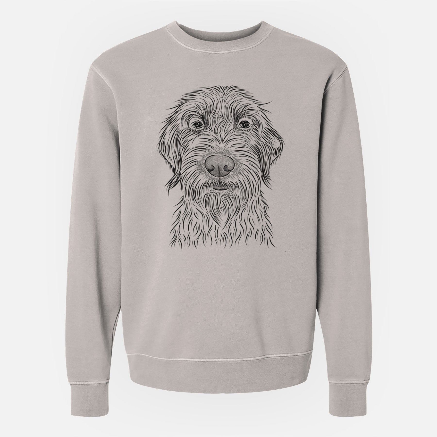 Bare Wilkins the Wirehaired Pointing Griffon - Unisex Pigment Dyed Crew Sweatshirt