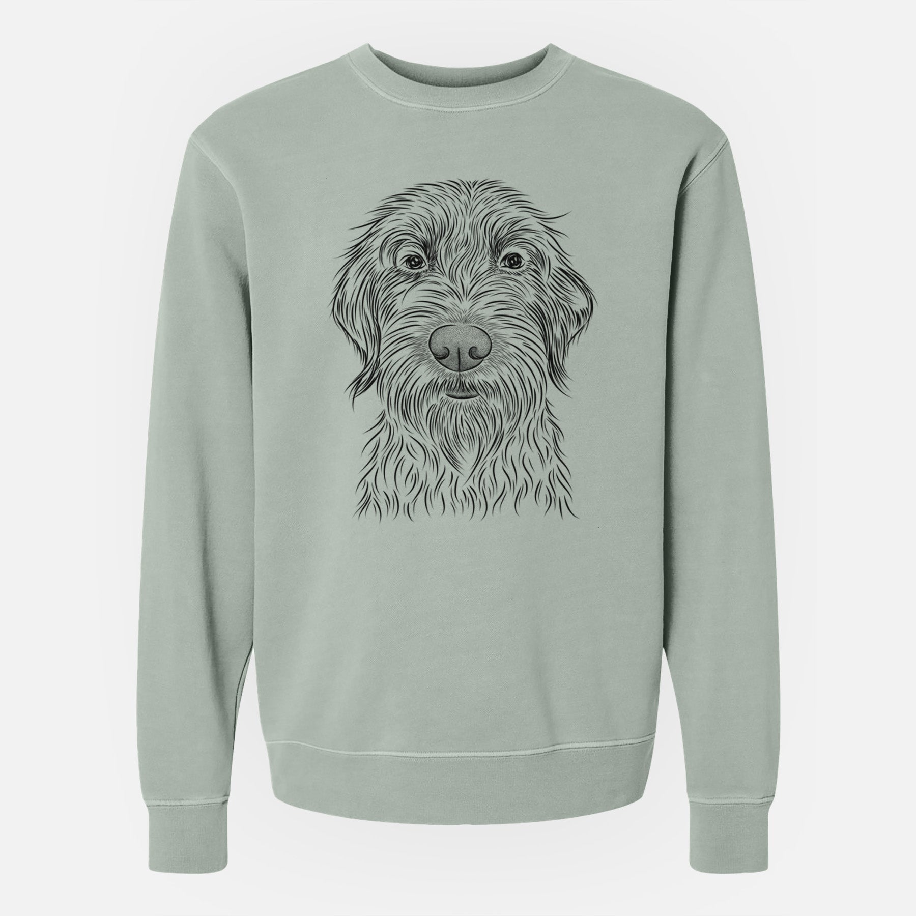 Bare Wilkins the Wirehaired Pointing Griffon - Unisex Pigment Dyed Crew Sweatshirt