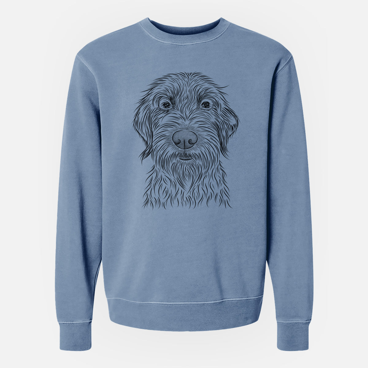 Bare Wilkins the Wirehaired Pointing Griffon - Unisex Pigment Dyed Crew Sweatshirt