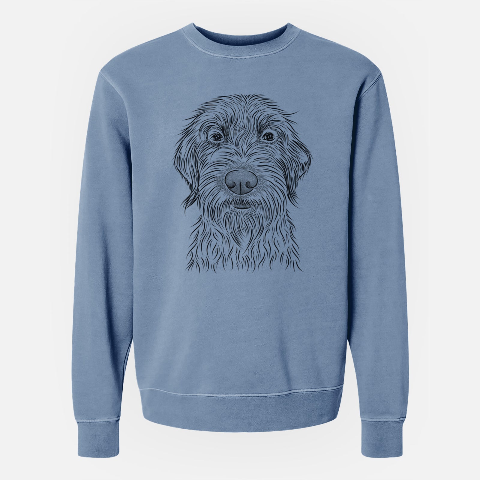 Bare Wilkins the Wirehaired Pointing Griffon - Unisex Pigment Dyed Crew Sweatshirt