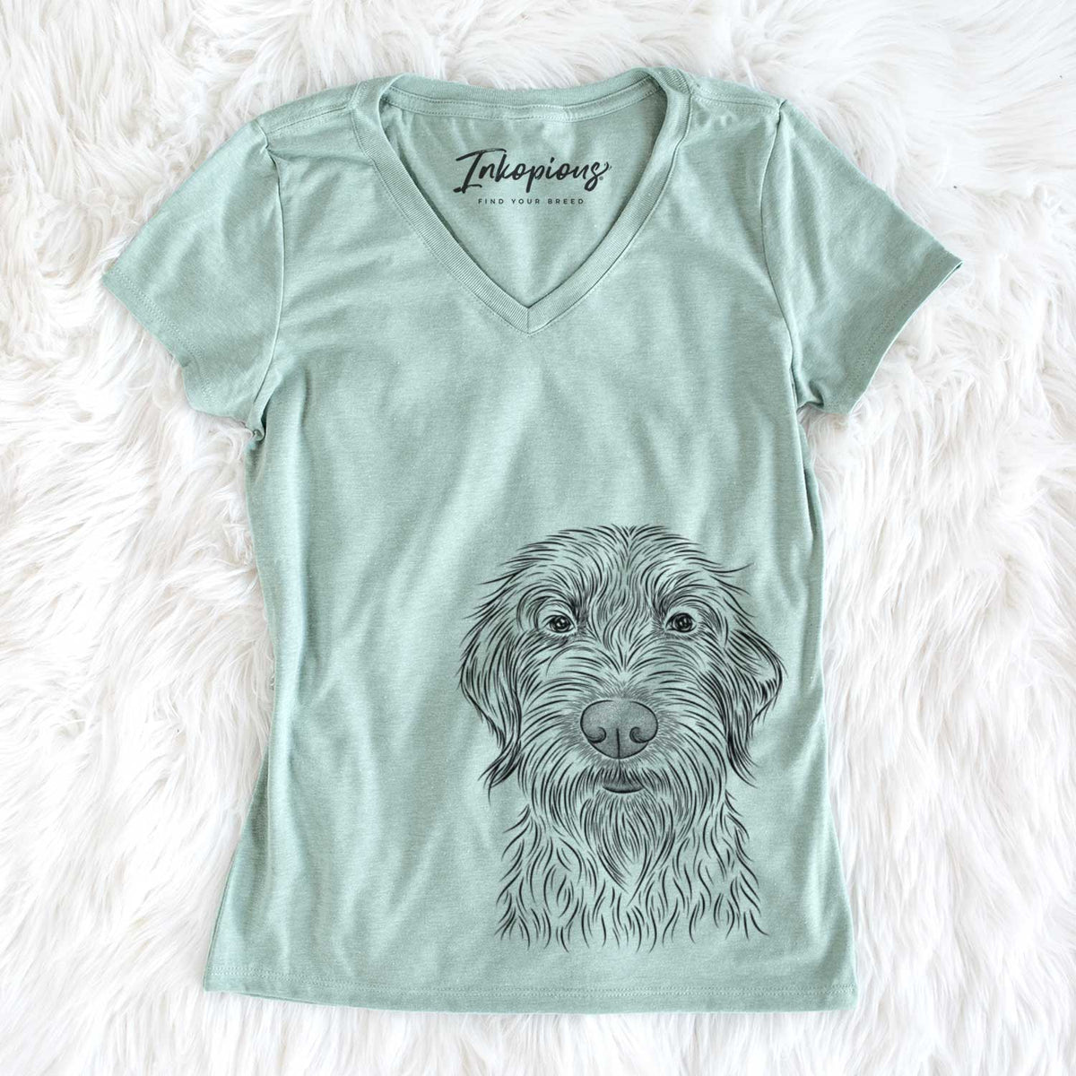 Bare Wilkins the Wirehaired Pointing Griffon - Women's V-neck Shirt