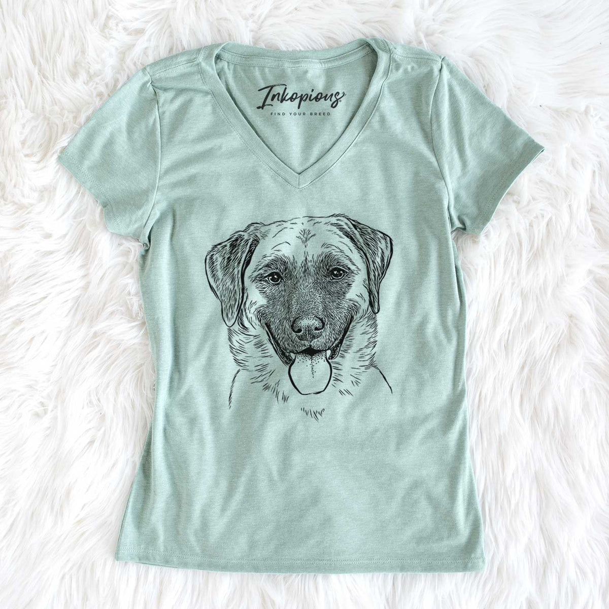 Bare Willow the Anatolian Shepherd - Women&#39;s V-neck Shirt