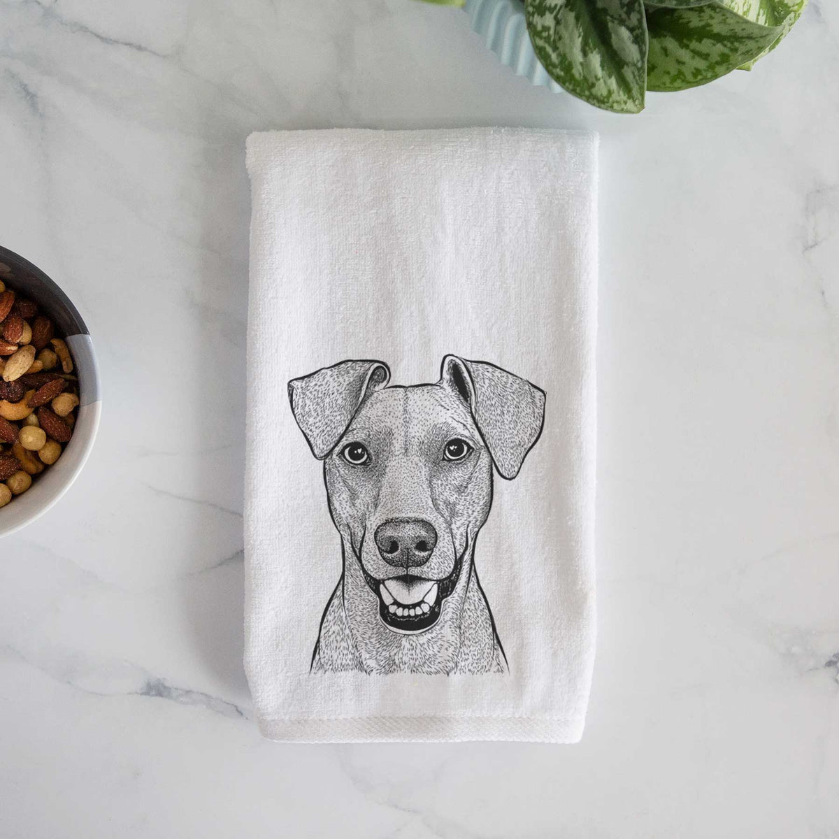 Willow the German Pinscher Decorative Hand Towel